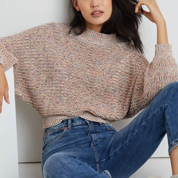NWT BB Dakota by Steve Madden Women's Multicolor Crop Sweater Size L Retails $89 - Picture 6 of 6